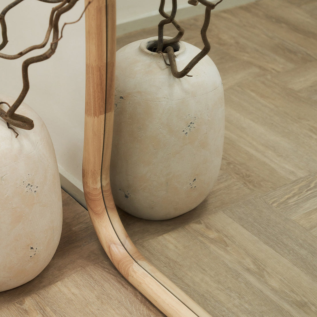 Miroir Clara – Miroir Pleine Longueur Irrégulier en Bois Clair (180 cm x 80 cm)