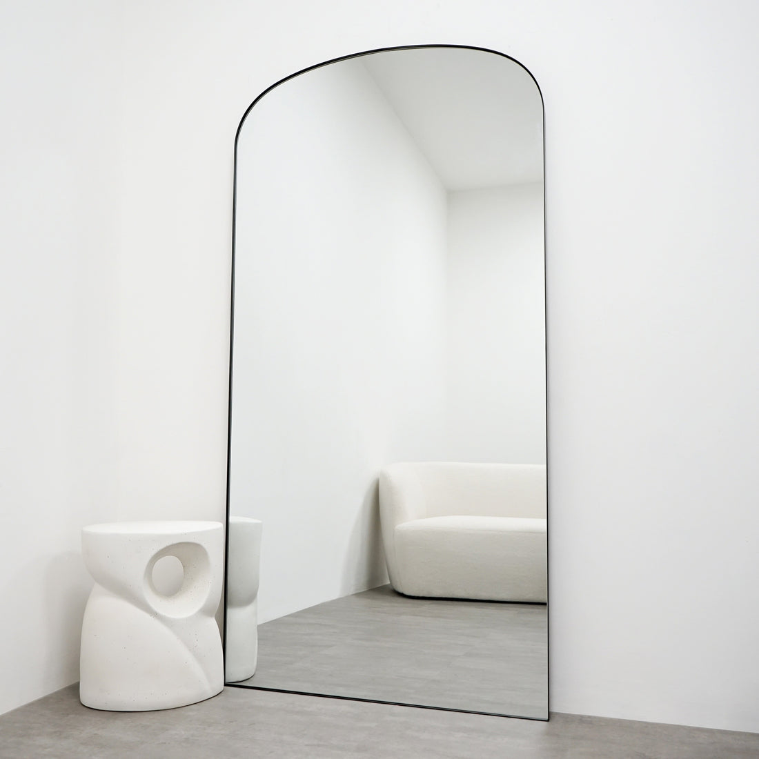 Miroir Aria – Grand Miroir Pleine Longueur en Métal Noir (180 cm x 90 cm)