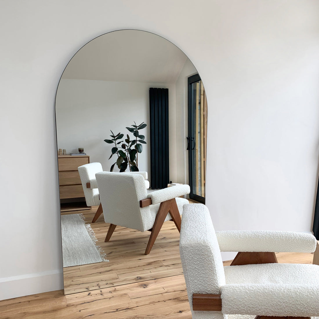 Miroir Edge – Très Grand Miroir Pleine Longueur Sans Cadre au Design Courbé (179 cm x 110 cm)